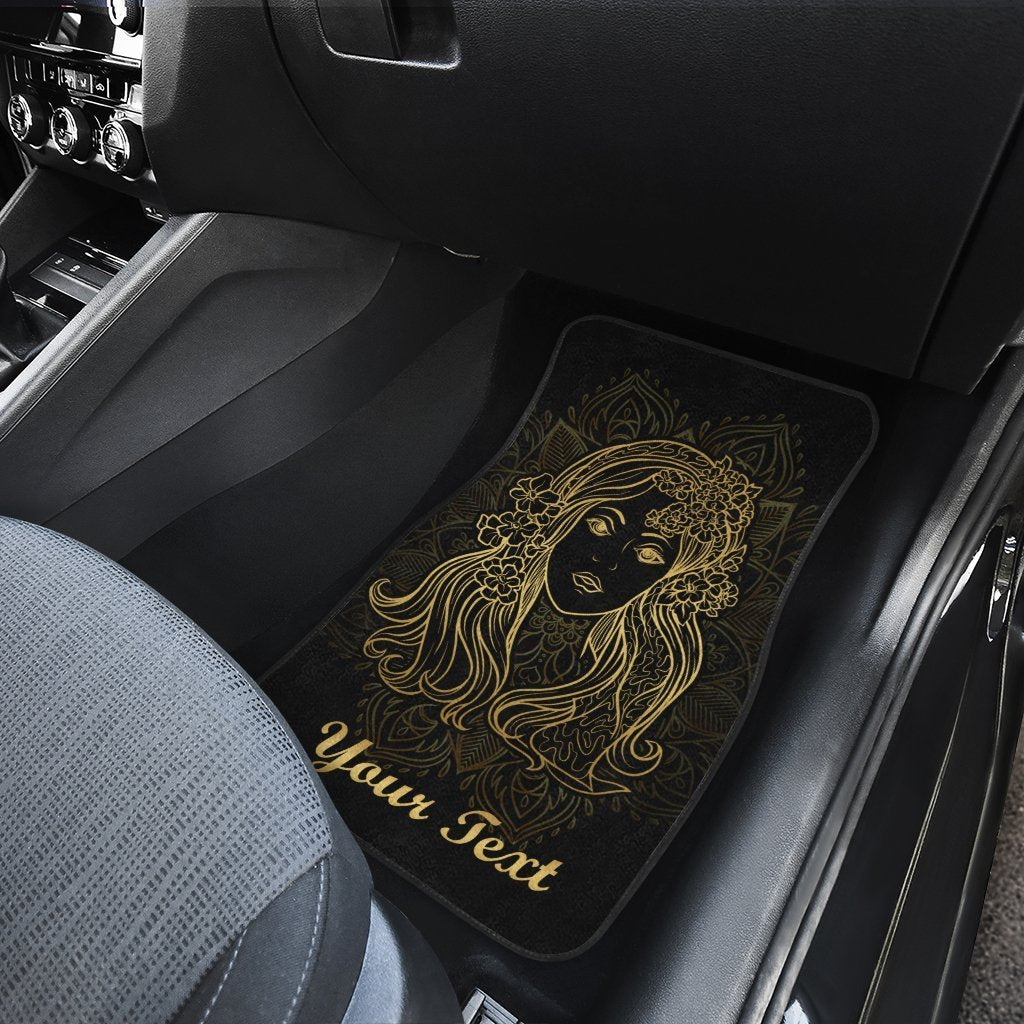 Personalized Name Virgo Car Floor Mats Custom Zodiac Sign Virgo Car Accessories Gifts Idea