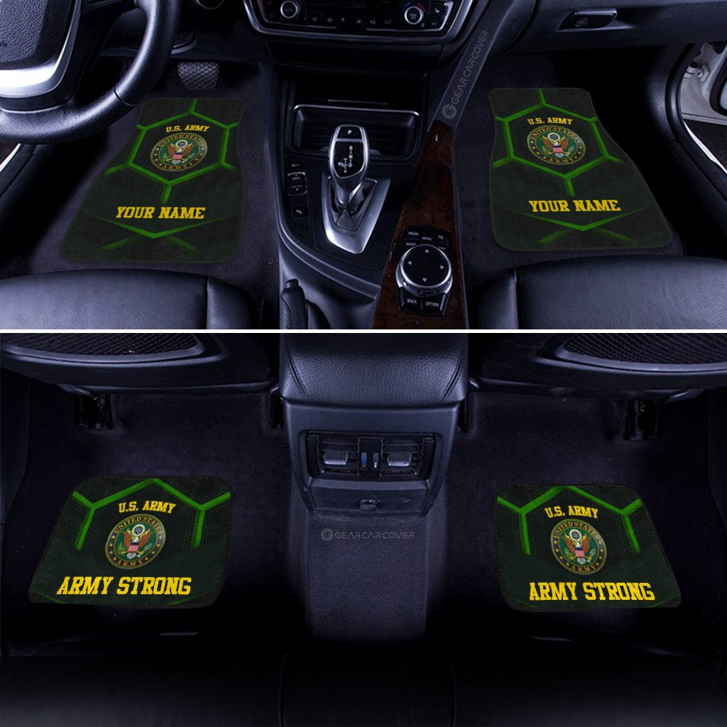 Personalized U.S Army Car Floor Mats Customized Name US Military Car Accessories