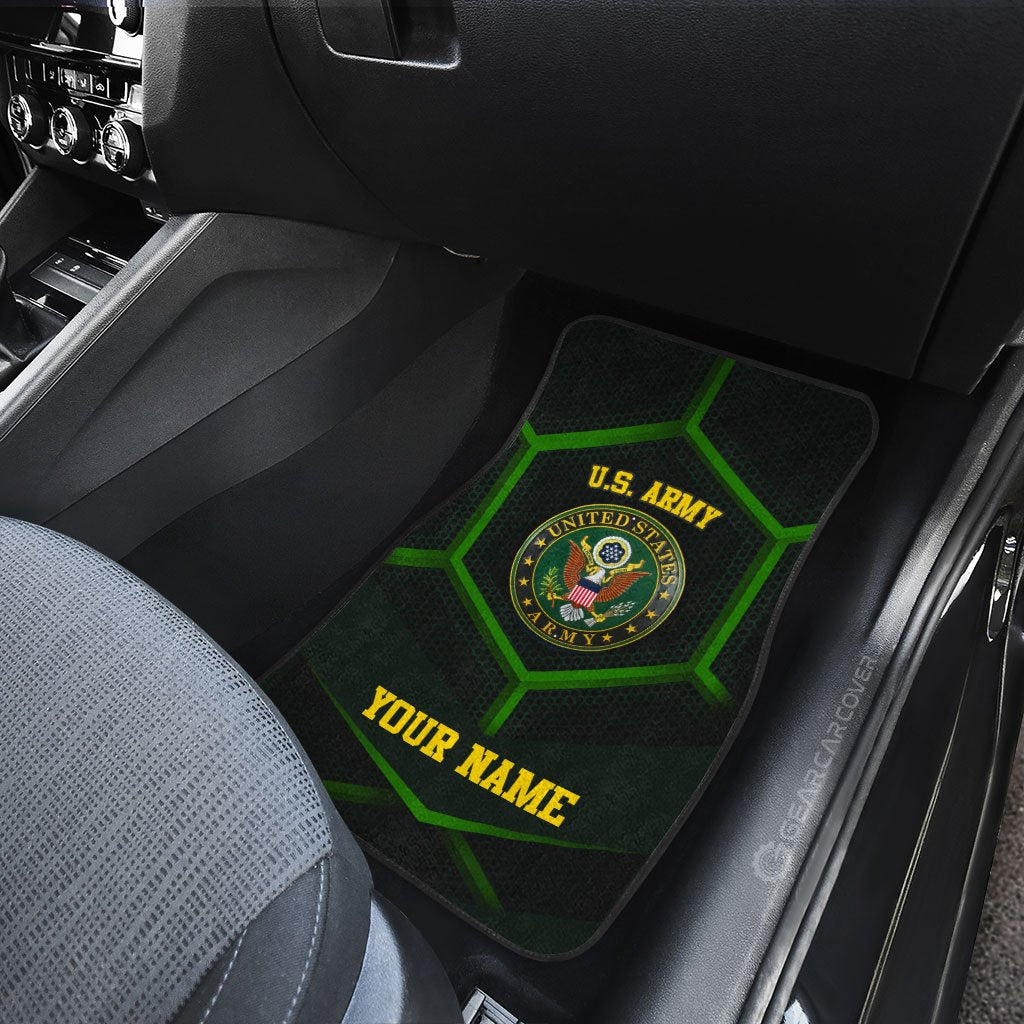 Personalized U.S Army Car Floor Mats Customized Name US Military Car Accessories