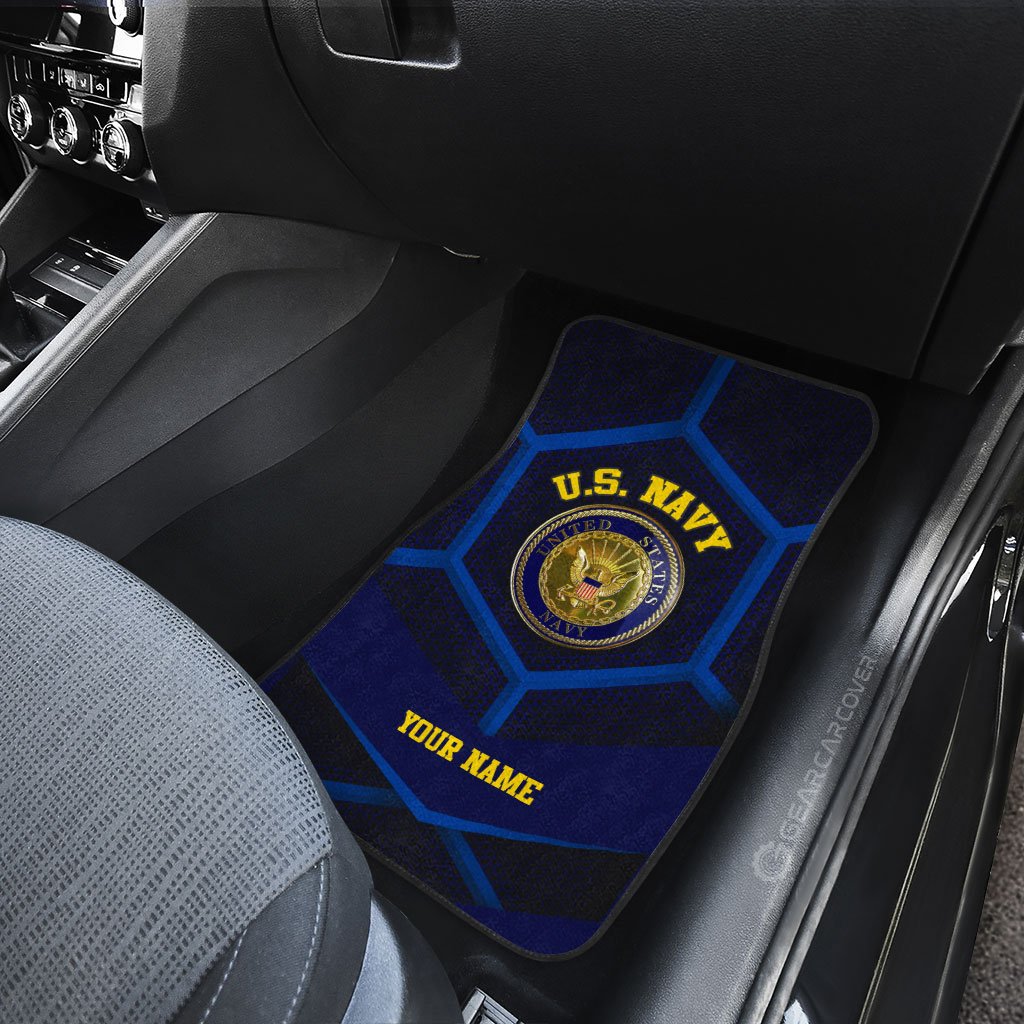 Personalized U.S. Navy Military Car Floor Mats Custom Name Car Accessories