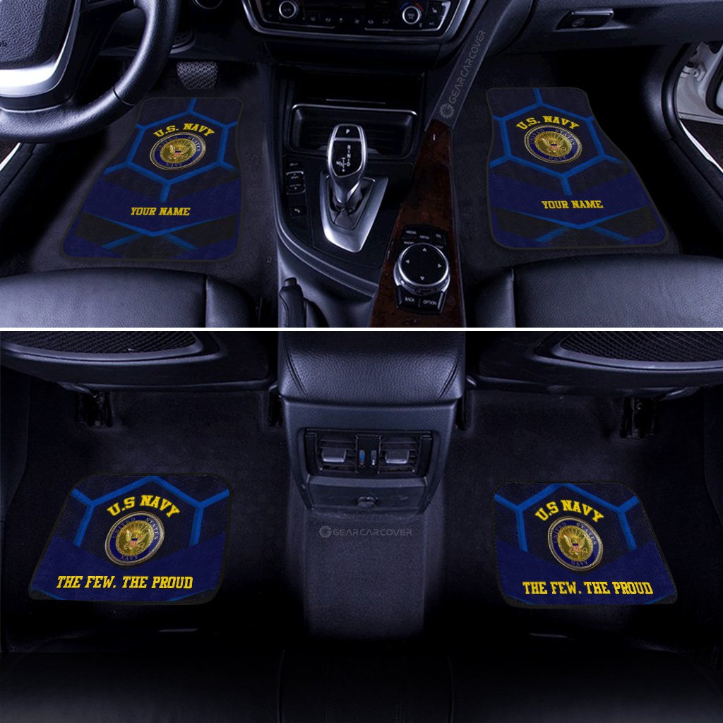 Personalized U.S. Navy Military Car Floor Mats Custom Name Car Accessories