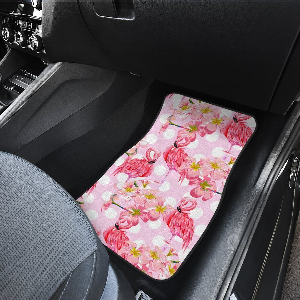 Pink Flamingo Car Floor Mats Custom Flower Car Accessories