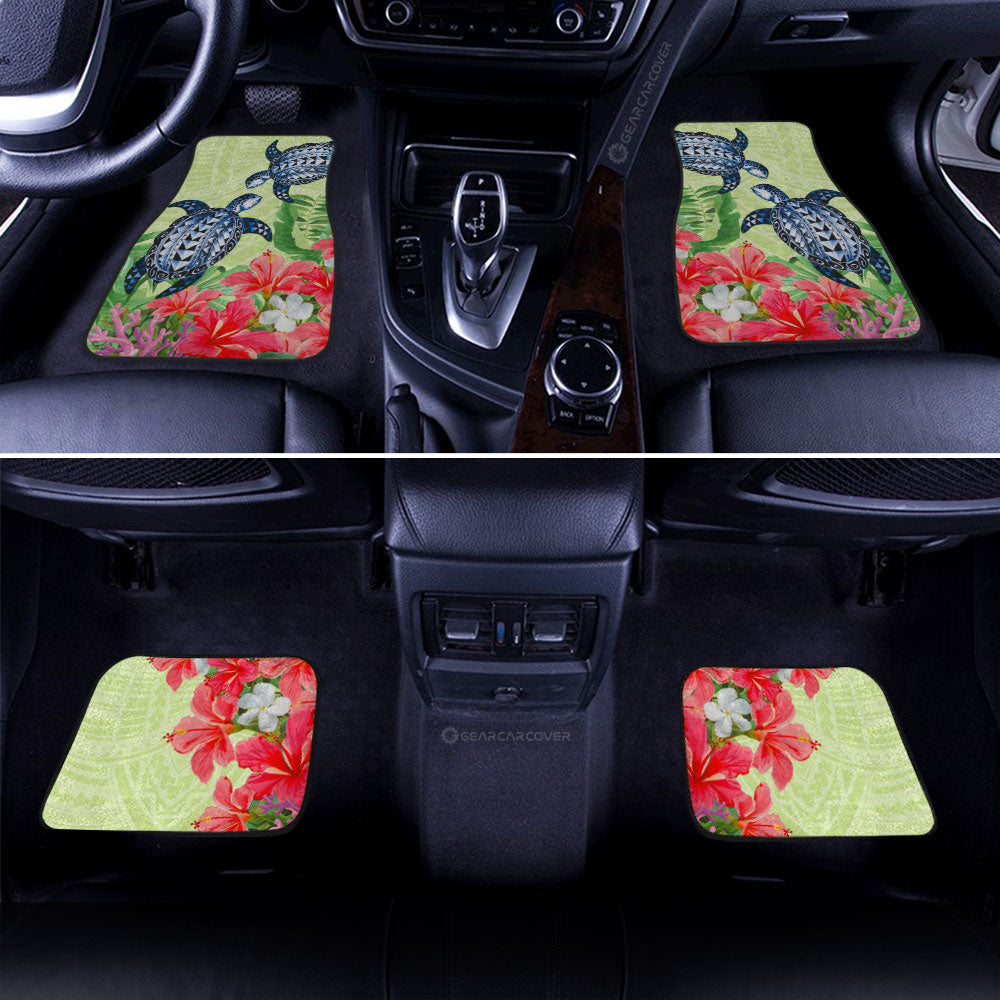 Polynesian Turtle Car Floor Mats Custom Flowers Car Accessories