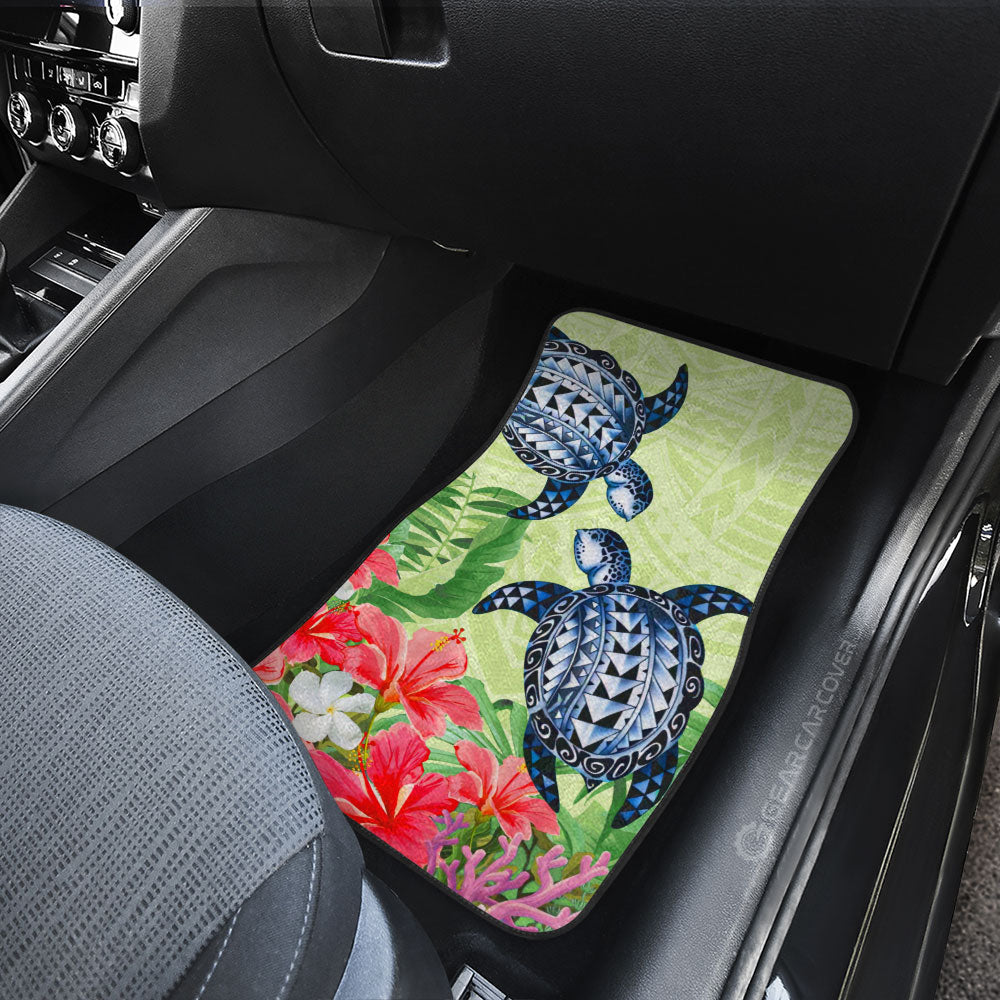 Polynesian Turtle Car Floor Mats Custom Flowers Car Accessories