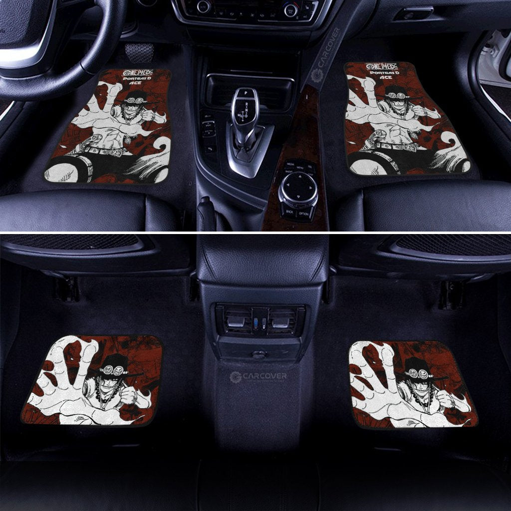Portgas D. Ace Car Floor Mats Custom Anime Mix Manga One Piece Car Interior Accessories