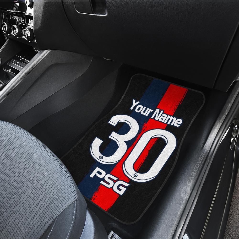 PSG Car Floor Mats Custom Name 30 Gifts Idea For Fan