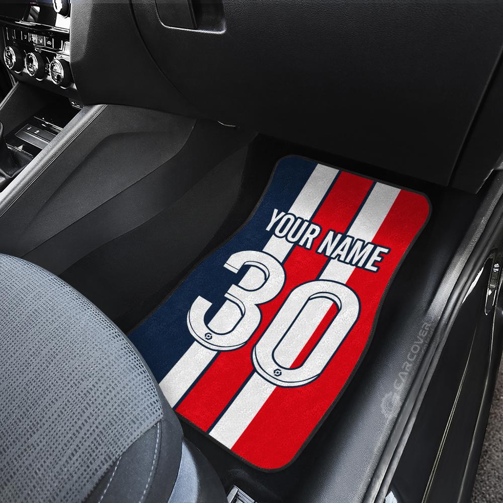 PSG Style Car Floor Mats Number 30 Custom Name Gifts Idea