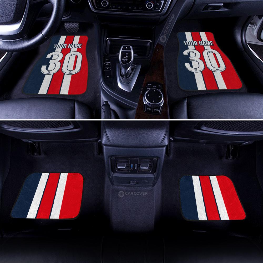PSG Style Car Floor Mats Number 30 Custom Name Gifts Idea