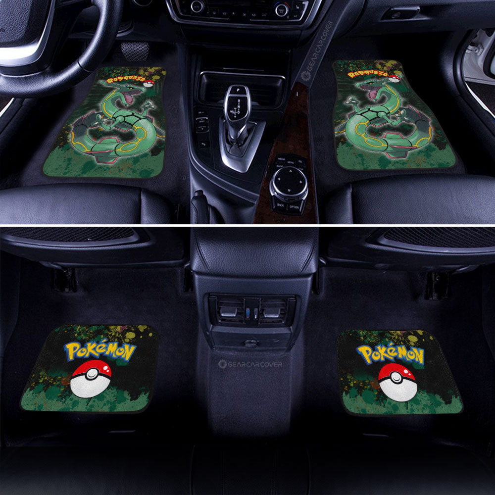 Rayquaza Car Floor Mats Custom Tie Dye Style Pokemon Anime Car Accessories