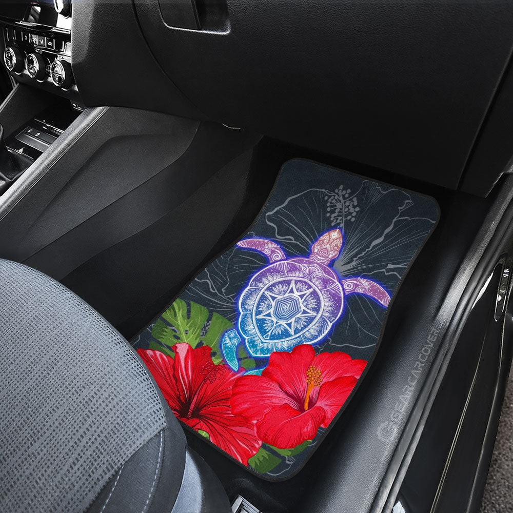 Red Hibiscus Flowers Car Floor Mats Custom Turtle Animal Car Accessories