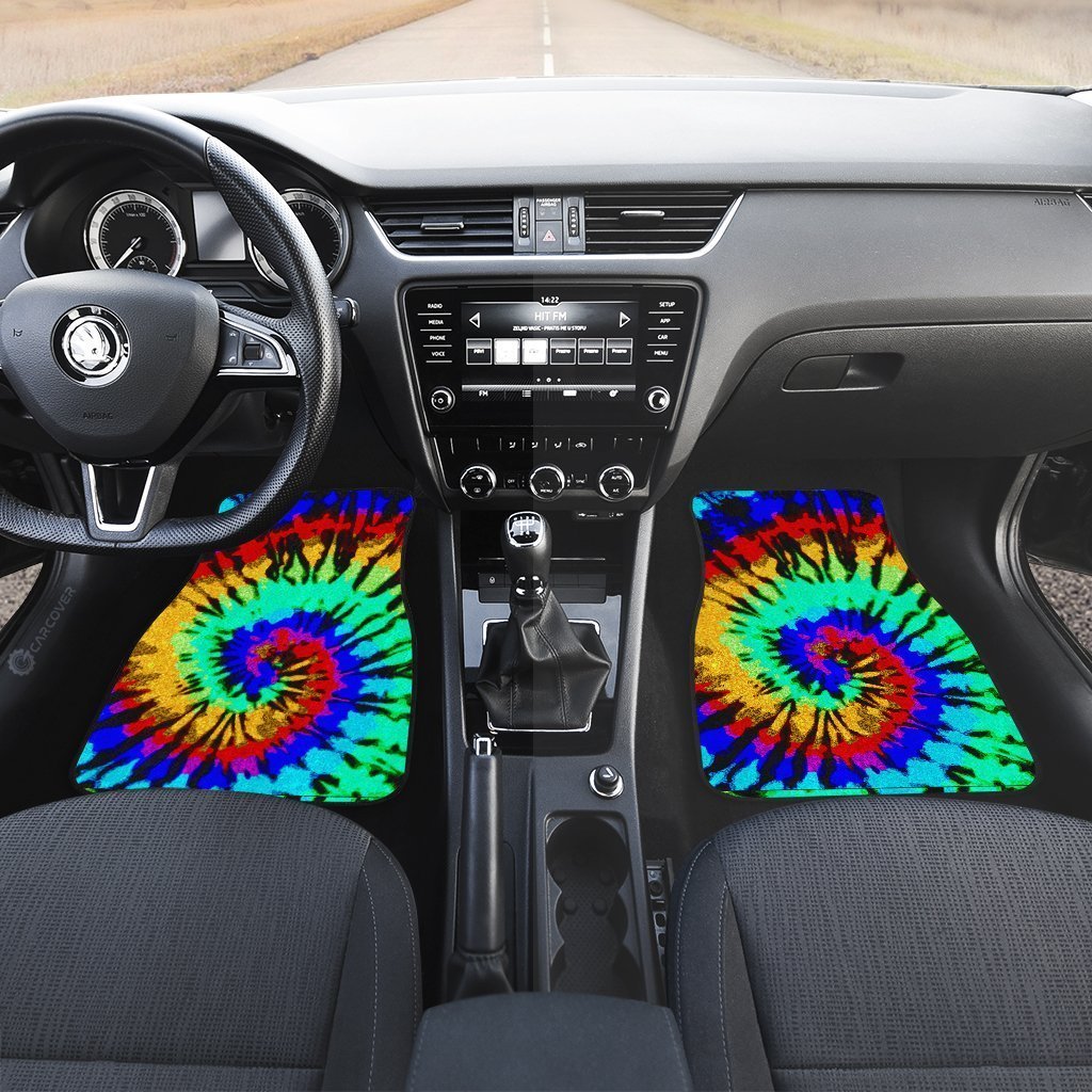 Reserve Tie Dye Car Floor Mats Custom Hippie Car Accessories