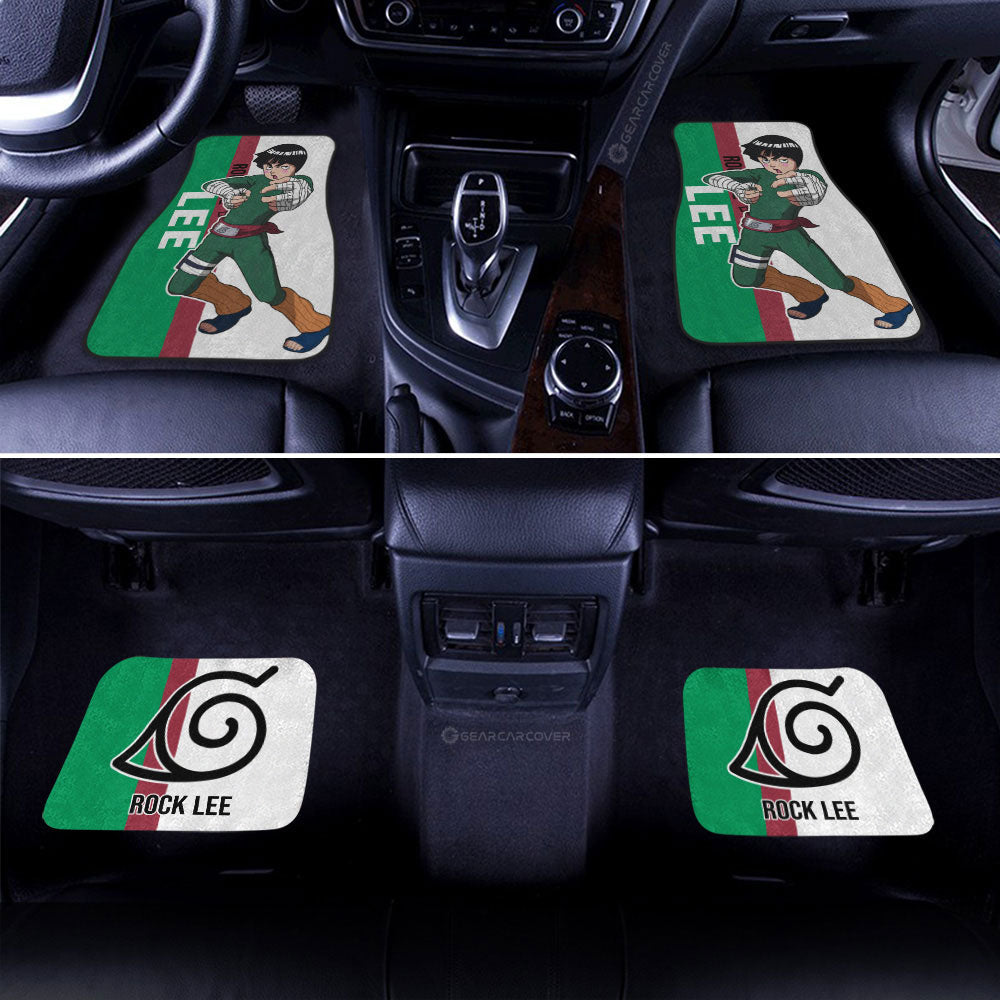 Rock Lee Car Floor Mats Custom Naruto Anime Car Accessories Gifts Idea For Fans