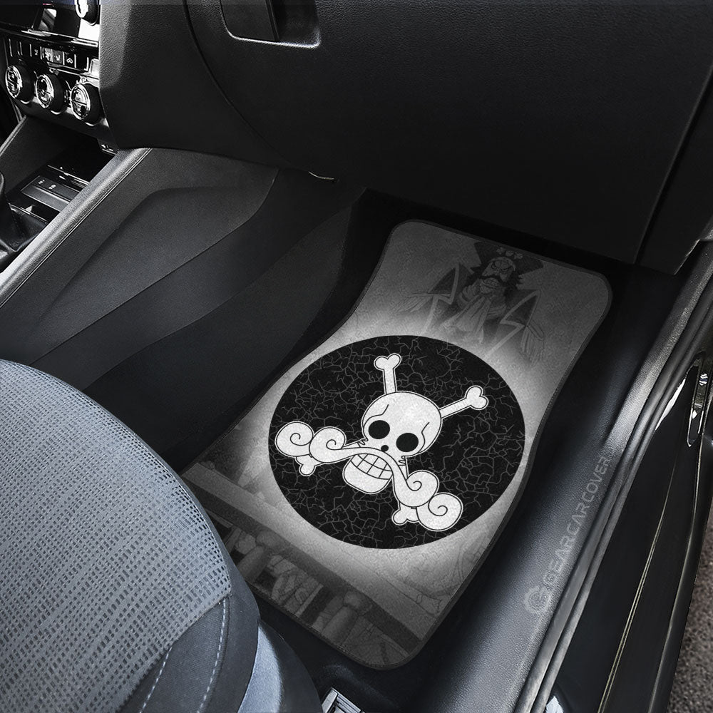 Roger Pirates Flag Car Floor Mats Custom One Piece Anime Car Accessories