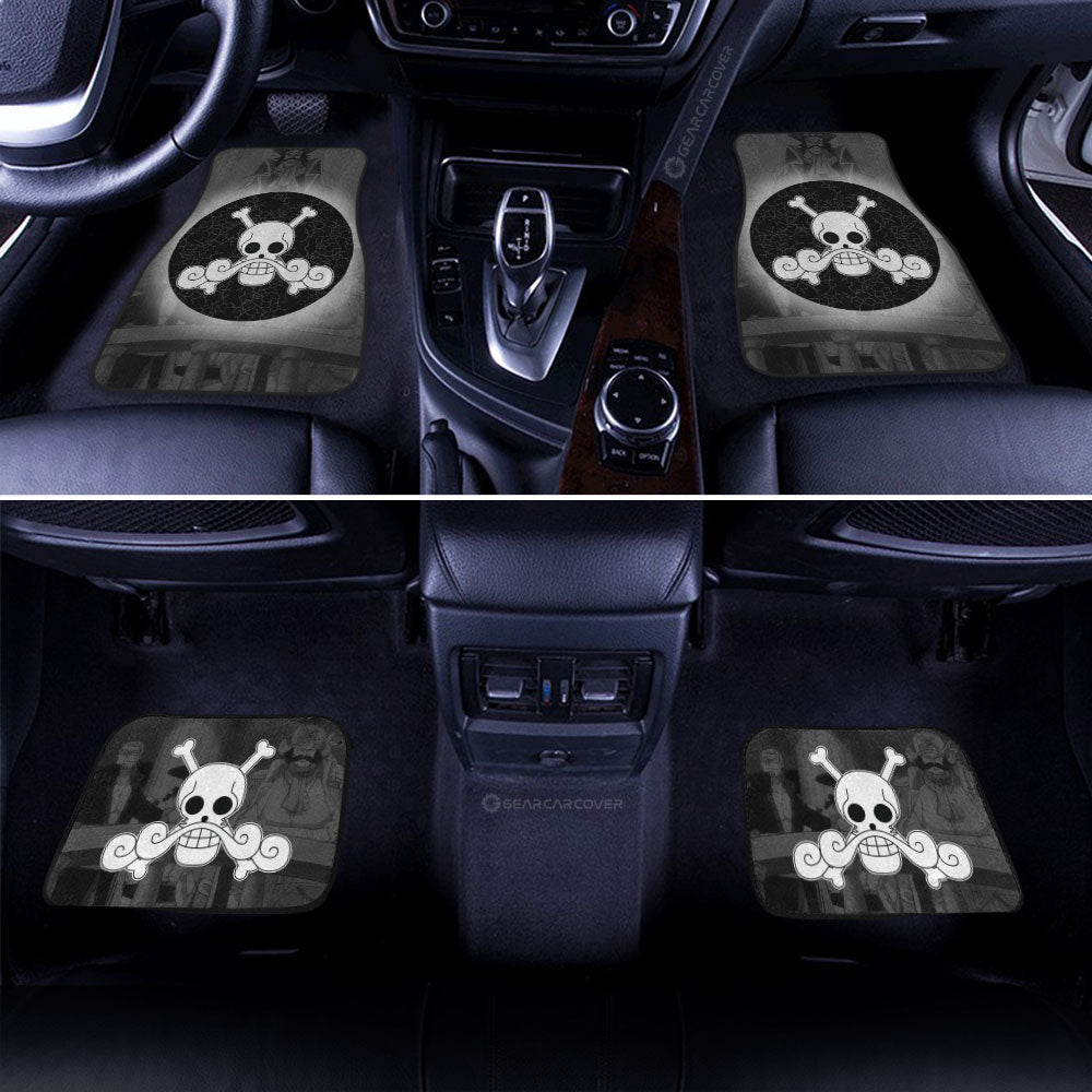 Roger Pirates Flag Car Floor Mats Custom One Piece Anime Car Accessories
