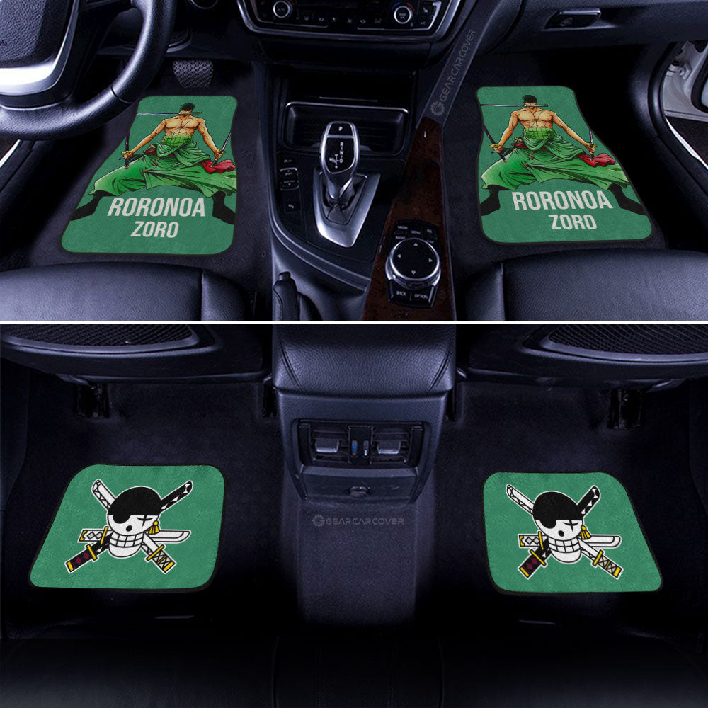 Roronoa Zoro Car Floor Mats Custom Anime Car Accessories For One Piece Fans