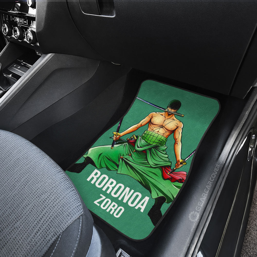 Roronoa Zoro Car Floor Mats Custom Anime Car Accessories For One Piece Fans