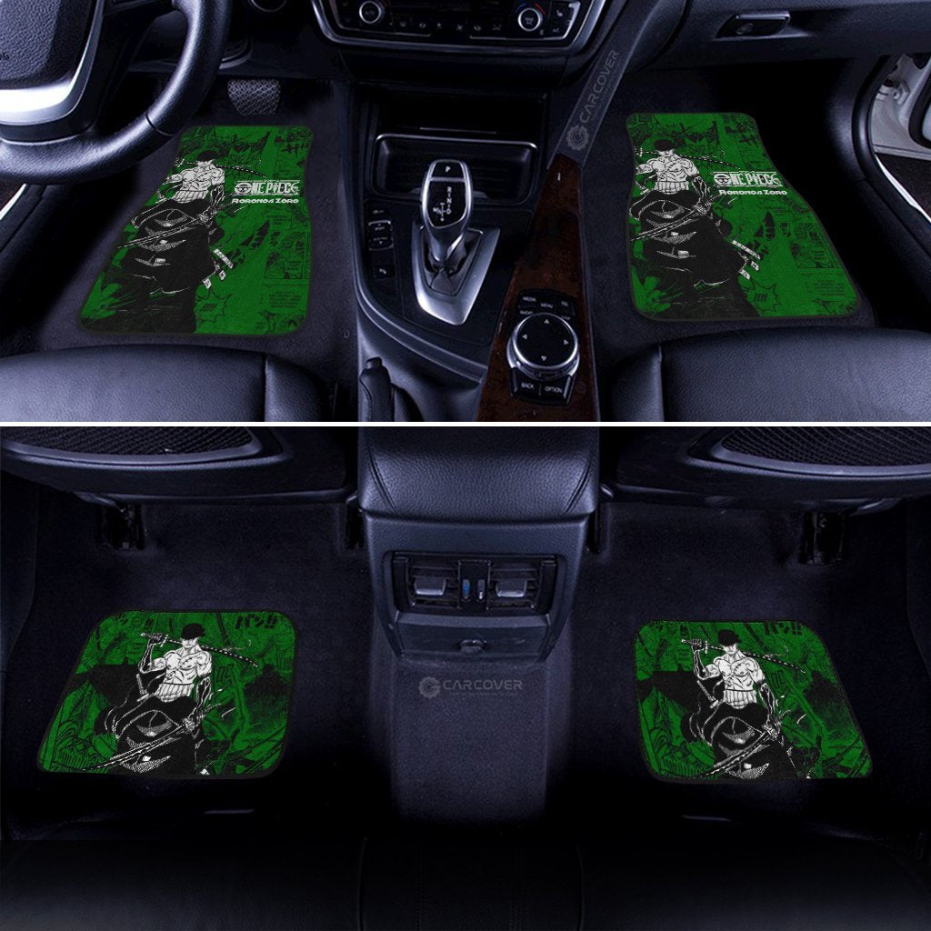Roronoa Zoro Car Floor Mats Custom Anime Mix Manga One Piece Car Interior Accessories