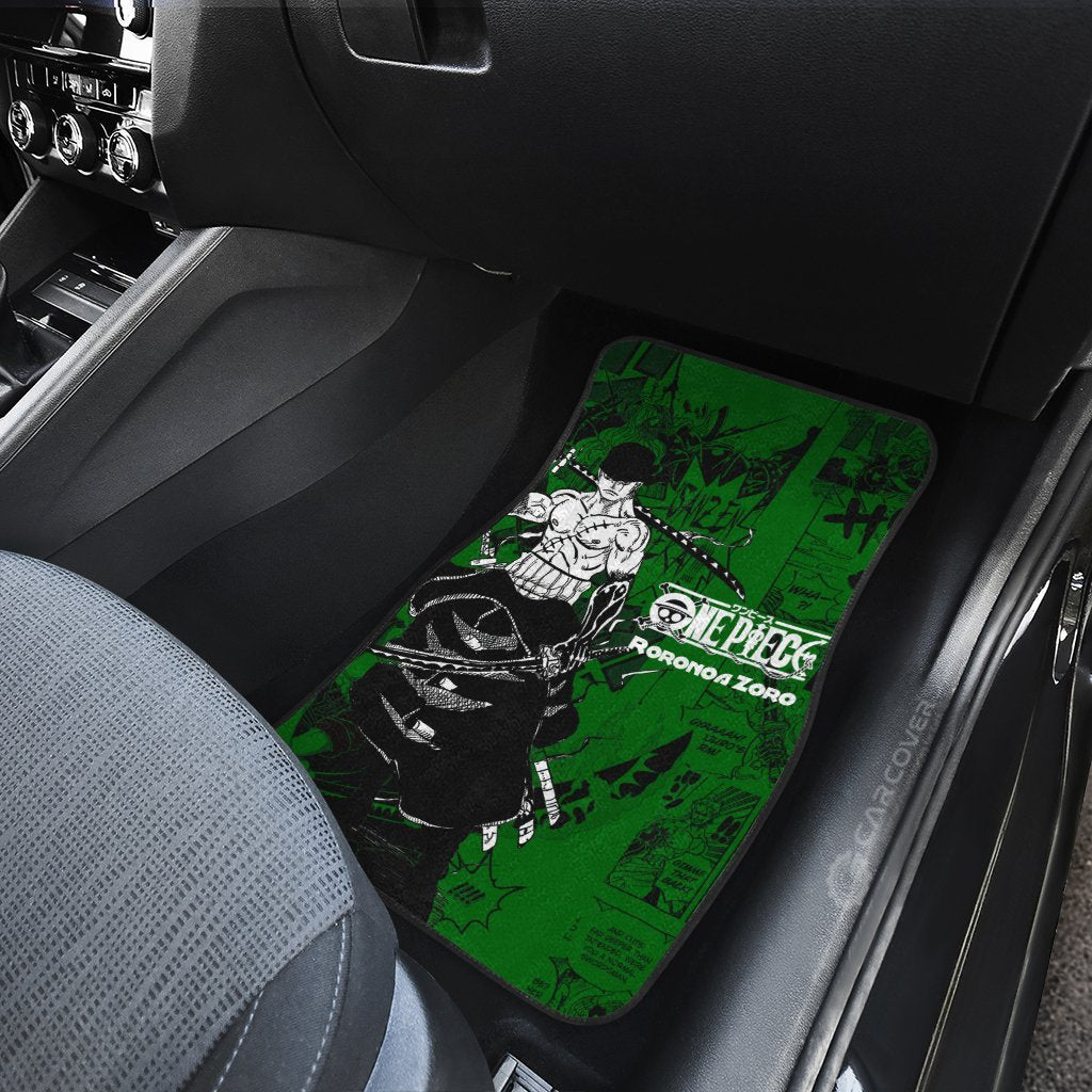 Roronoa Zoro Car Floor Mats Custom Anime Mix Manga One Piece Car Interior Accessories