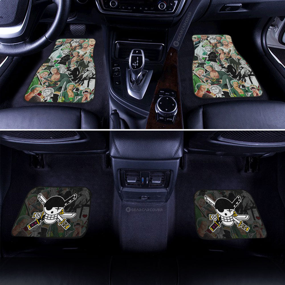 Roronoa Zoro Funny Car Floor Mats Custom Anime Car Accessories For One Piece Fans