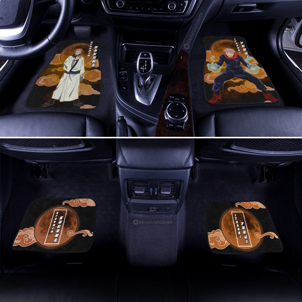 Ryoumen Sukuna And Yuuji Itadori Car Floor Mats Custom Jujutsu Kaisen Anime Car Interior Accessories