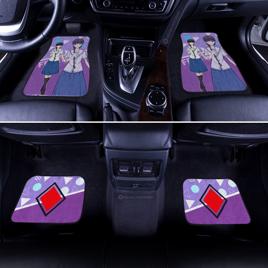 Saki Hanajima Car Floor Mats Custom Fruit Basket Anime Car Accessories
