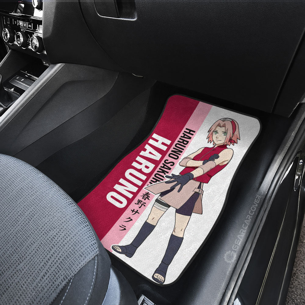 Sakura And Sasuke Car Floor Mats Custom Naruto Anime Car Accessories For Fans