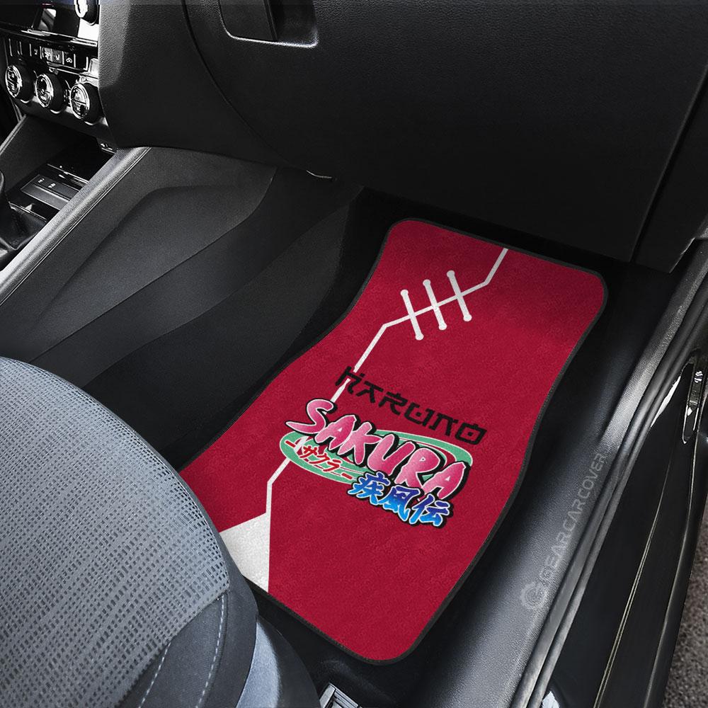 Sakura Uniform Car Floor Mats Custom Naruto Anime Car Interior Accessories