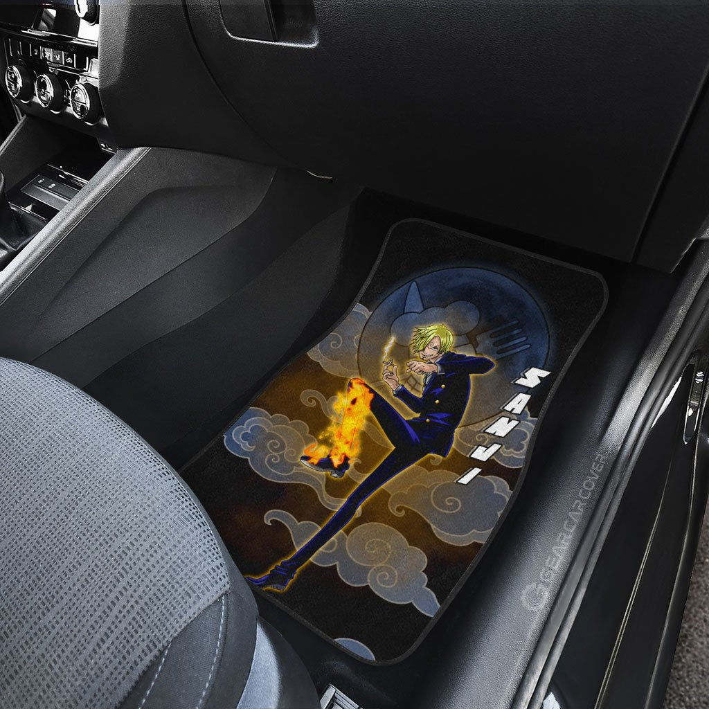 Sanji Car Floor Mats Custom Anime One Piece Car Accessories Gifts For Anime Fans