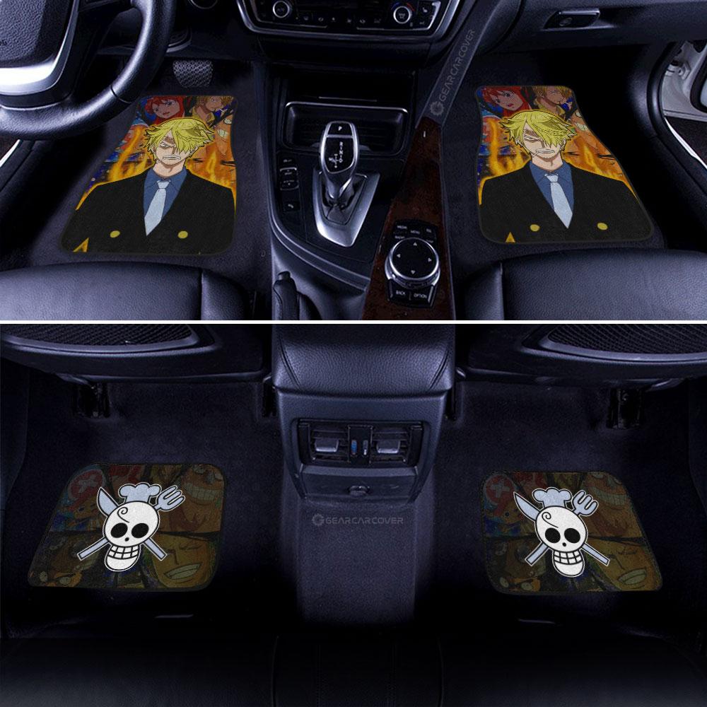 Sanji Car Floor Mats Custom One Piece Anime Car Interior Accessories