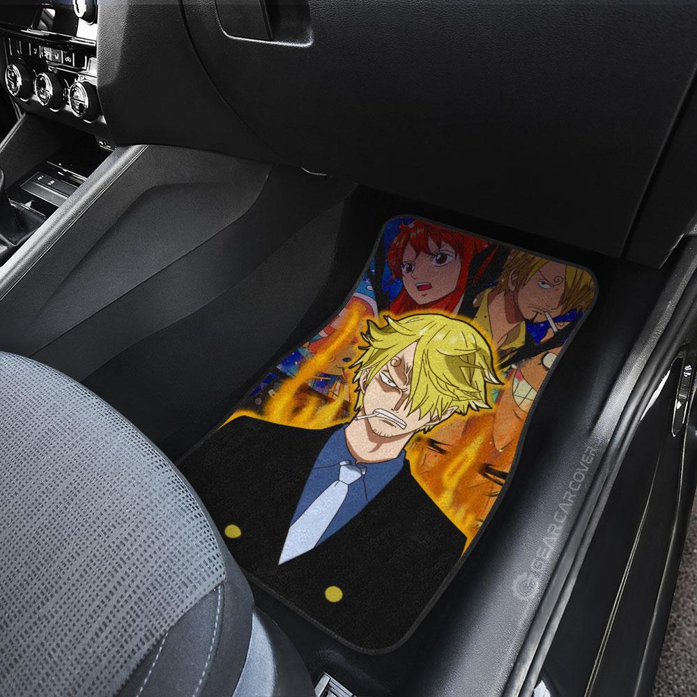 Sanji Car Floor Mats Custom One Piece Anime Car Interior Accessories