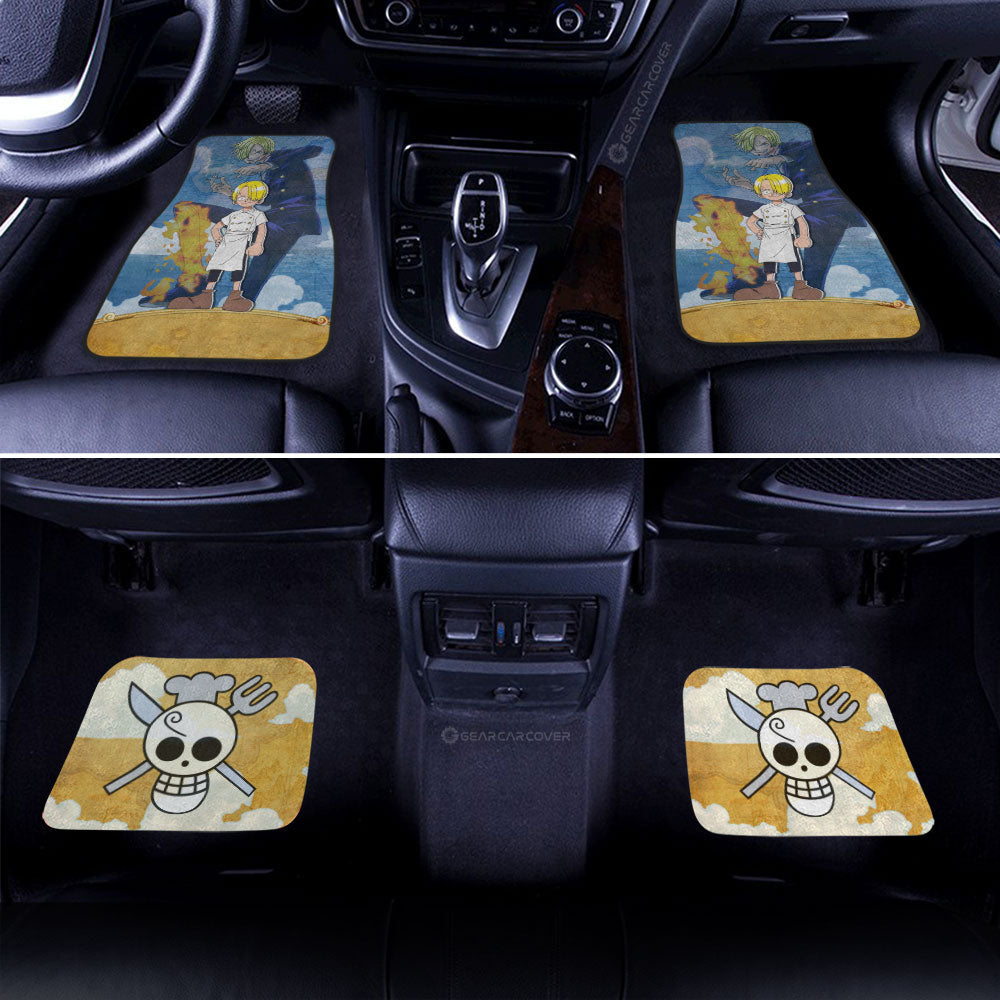 Sanji Car Floor Mats Custom One Piece Map Anime Car Accessories