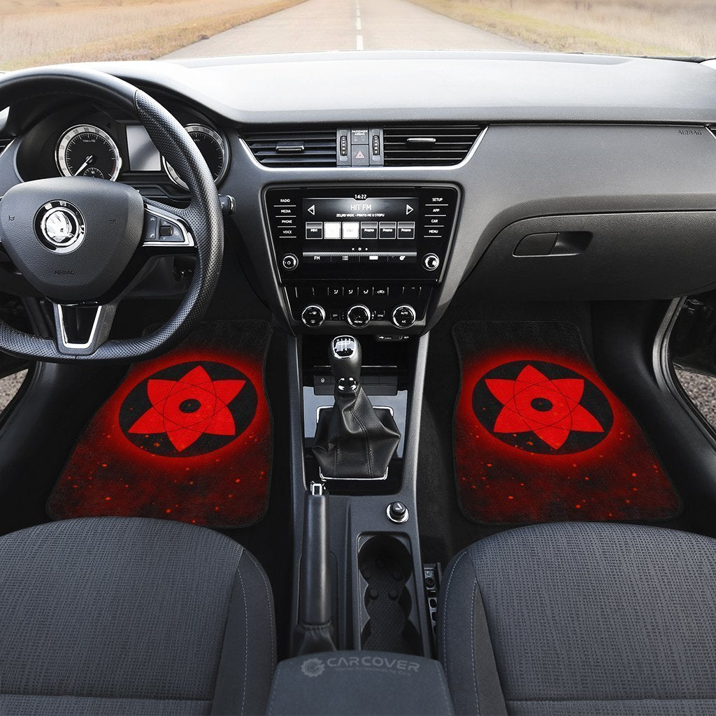Sasuke Mangekyou Car Floor Mats Custom Sharingan Anime Naruto Car Accessories