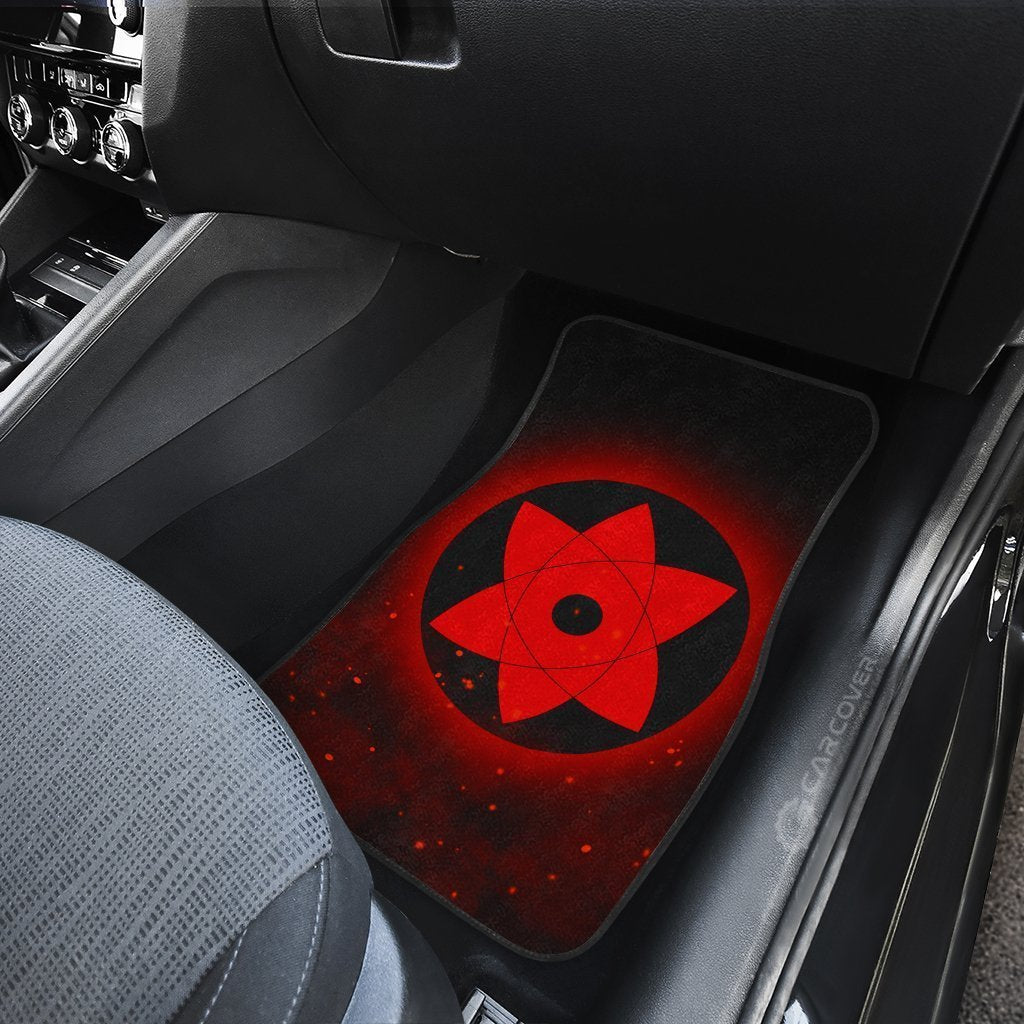 Sasuke Mangekyou Car Floor Mats Custom Sharingan Anime Naruto Car Accessories