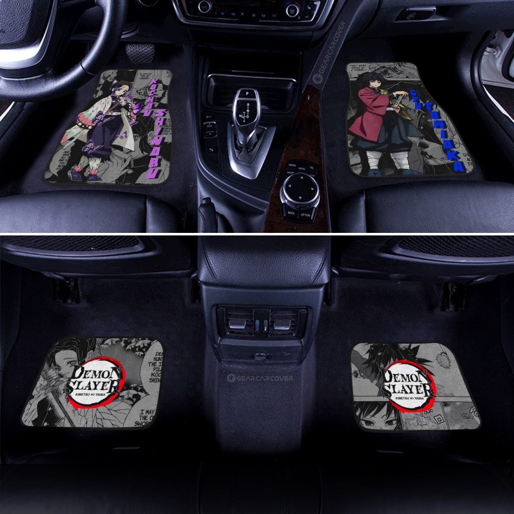 Shinobu And Giyuu Car Floor Mats Custom Demon Slayer Anime Mix Manga Gifts For Fans