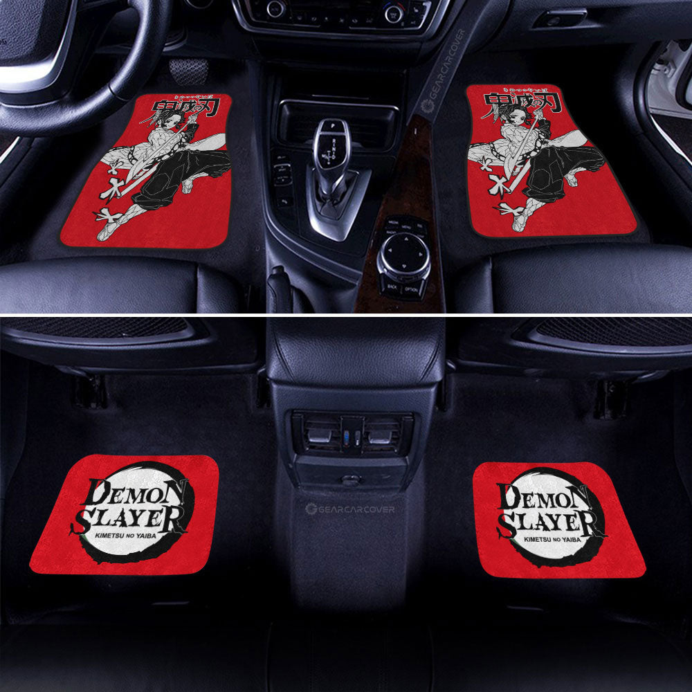Shinobu Kocho Car Floor Mats Custom Demon Slayer Anime Car Accessories Manga Style For Fans