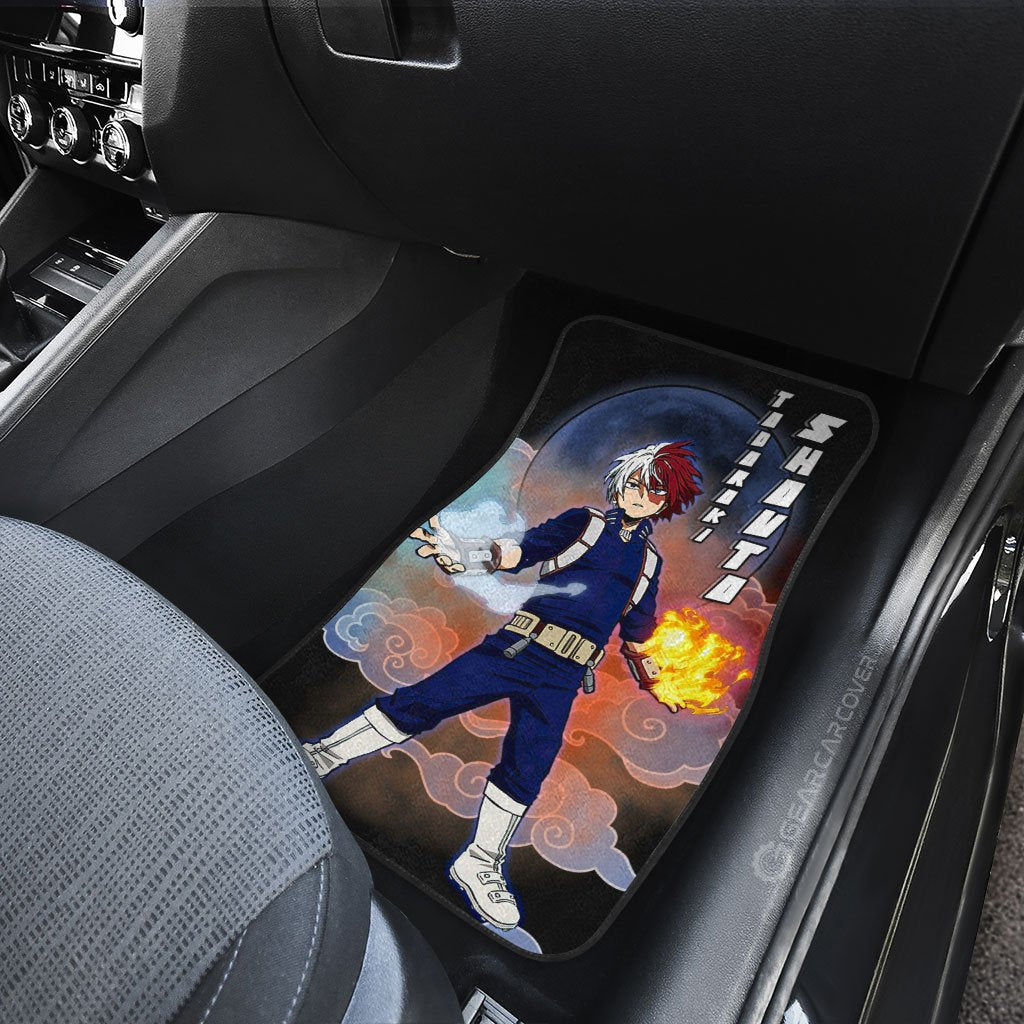 Shoto Todoroki Car Floor Mats Custom Anime My Hero Academia Car Interior Accessories