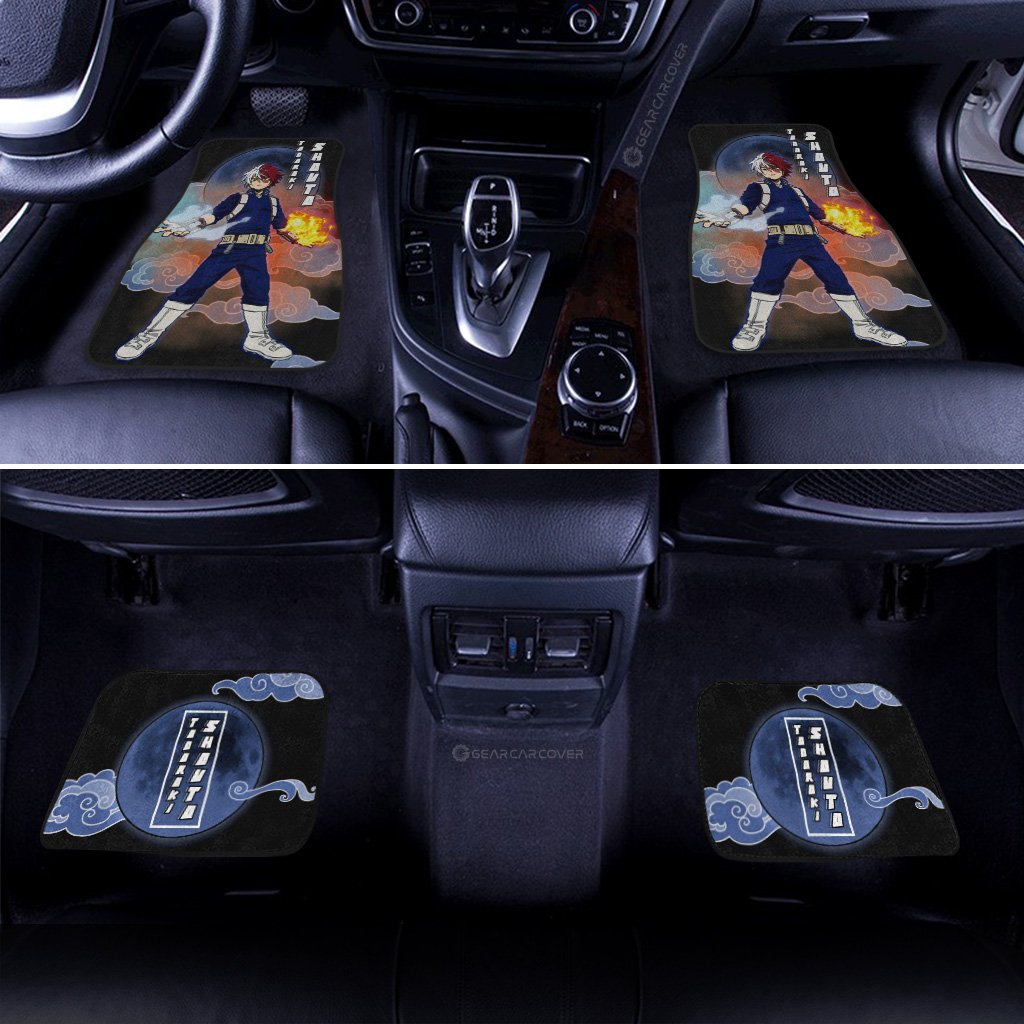 Shoto Todoroki Car Floor Mats Custom Anime My Hero Academia Car Interior Accessories