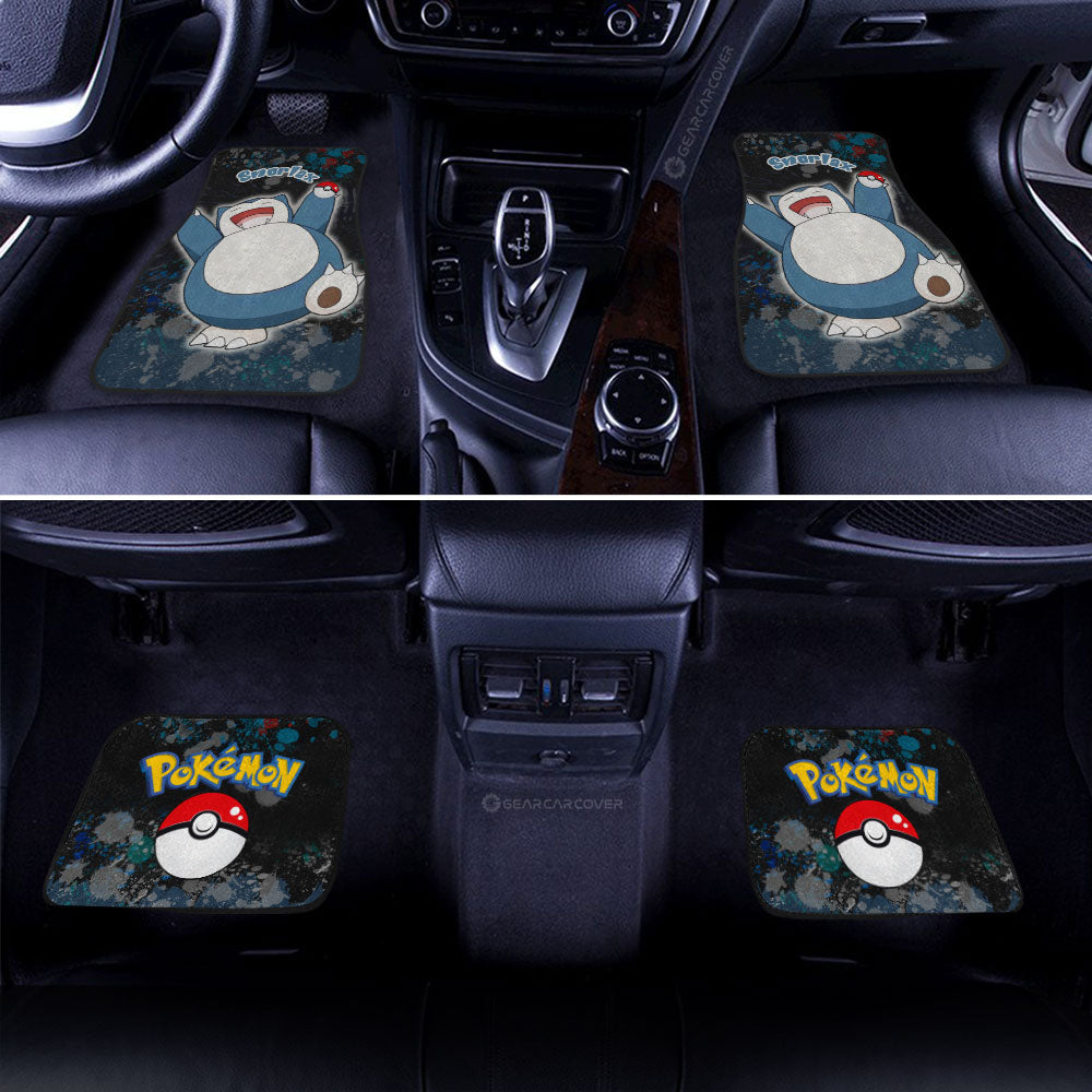 Snorlax Car Floor Mats Custom Tie Dye Style Pokemon Anime Car Accessories
