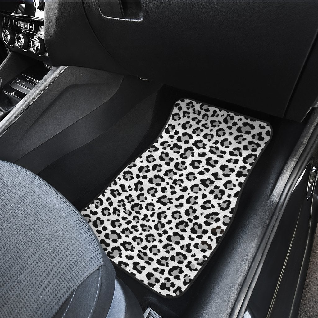 Snow Leopard Skin Car Floor Mats Custom Printed Car Accessories