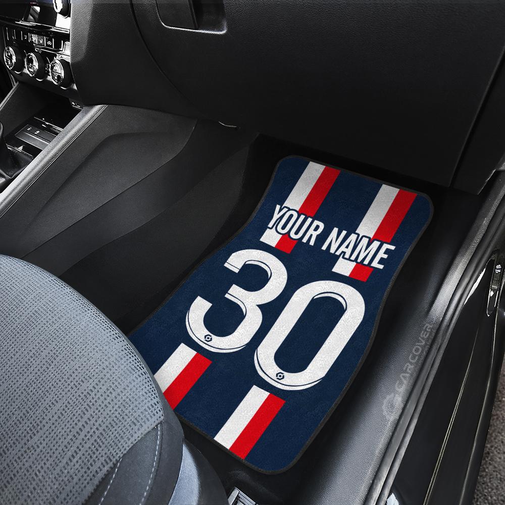 Soccer Number 30 Car Floor Mats Custom Name For PSG Fan