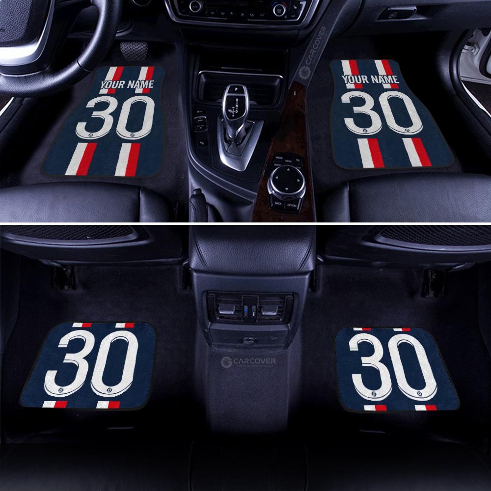 Soccer Number 30 Car Floor Mats Custom Name For PSG Fan