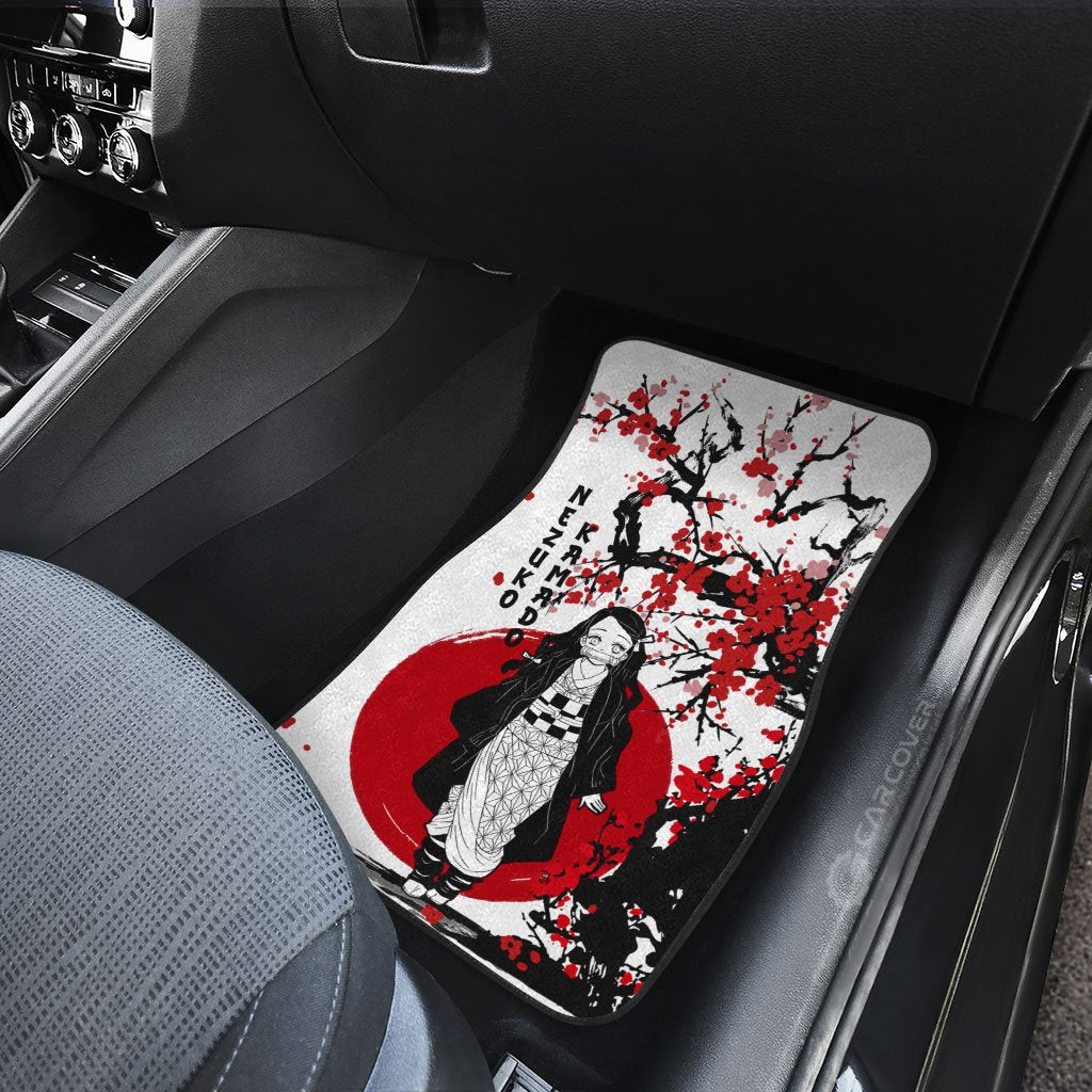Tanjiro And Nezuko Car Floor Mats Custom Japan Style Demon Slayer Anime Car Interior Accessories