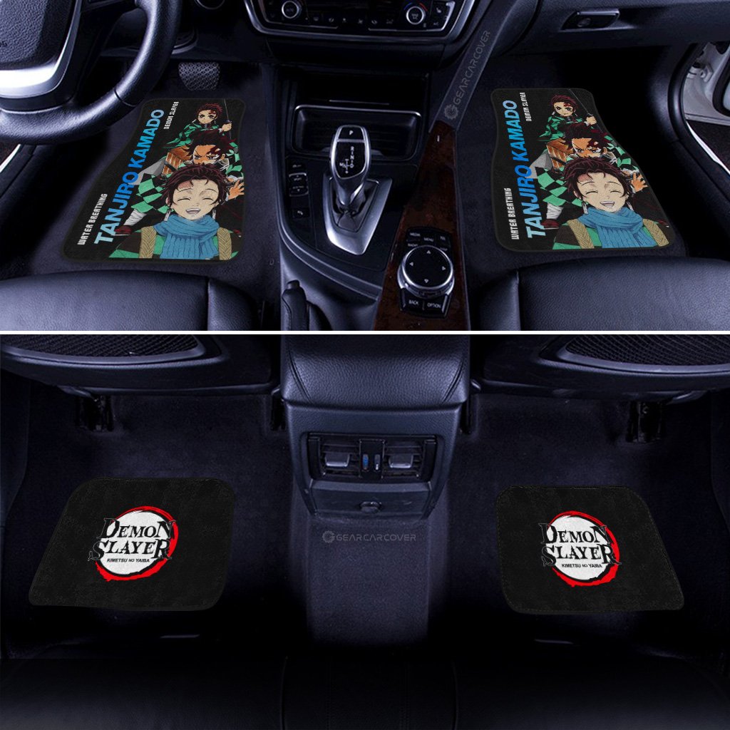 Tanjiro Kamado Car Floor Mats Custom Demon Slayer Anime Gifts Idea For Fans