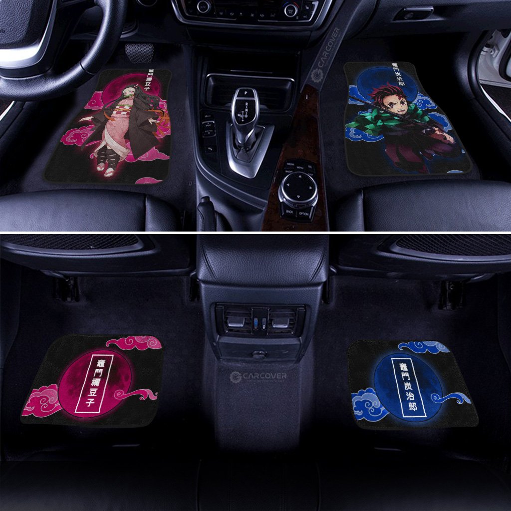 Tanjiro & Nezuko Car Floor Mats Custom Demon Slayer Anime Car Accessories