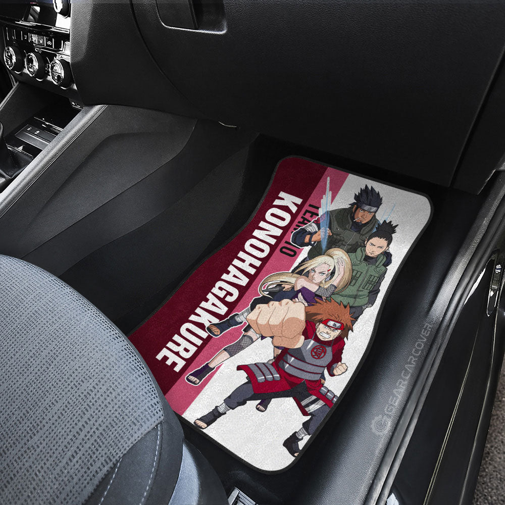 Team 10 Car Floor Mats Custom Naruto Anime Car Accessories Gifts Idea For Fans