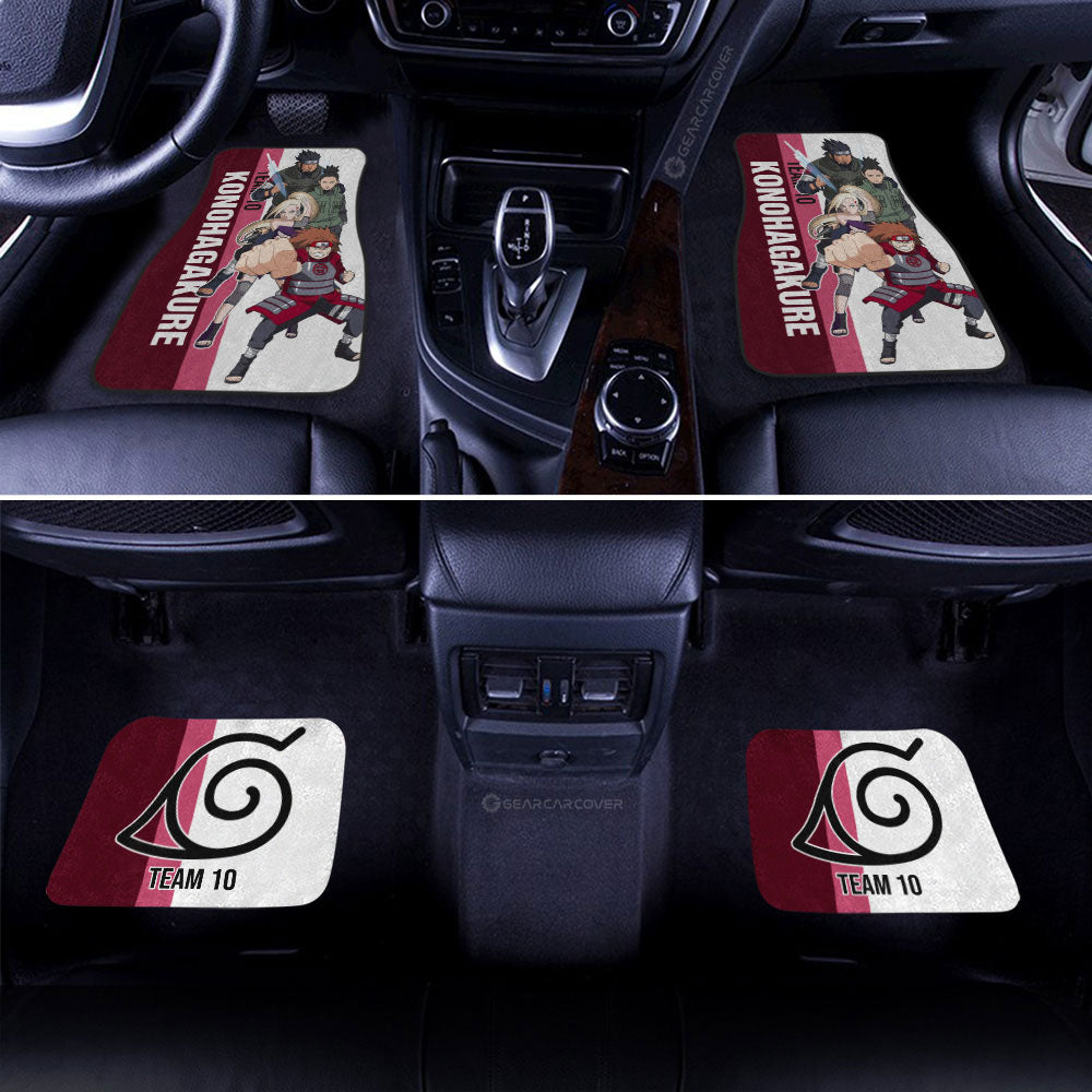 Team 10 Car Floor Mats Custom Naruto Anime Car Accessories Gifts Idea For Fans