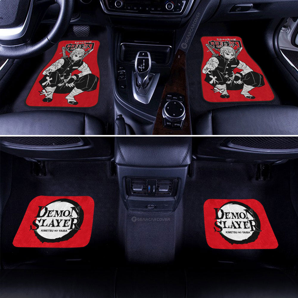 Tengen Uzui Car Floor Mats Custom Demon Slayer Anime Car Accessories Manga Style For Fans