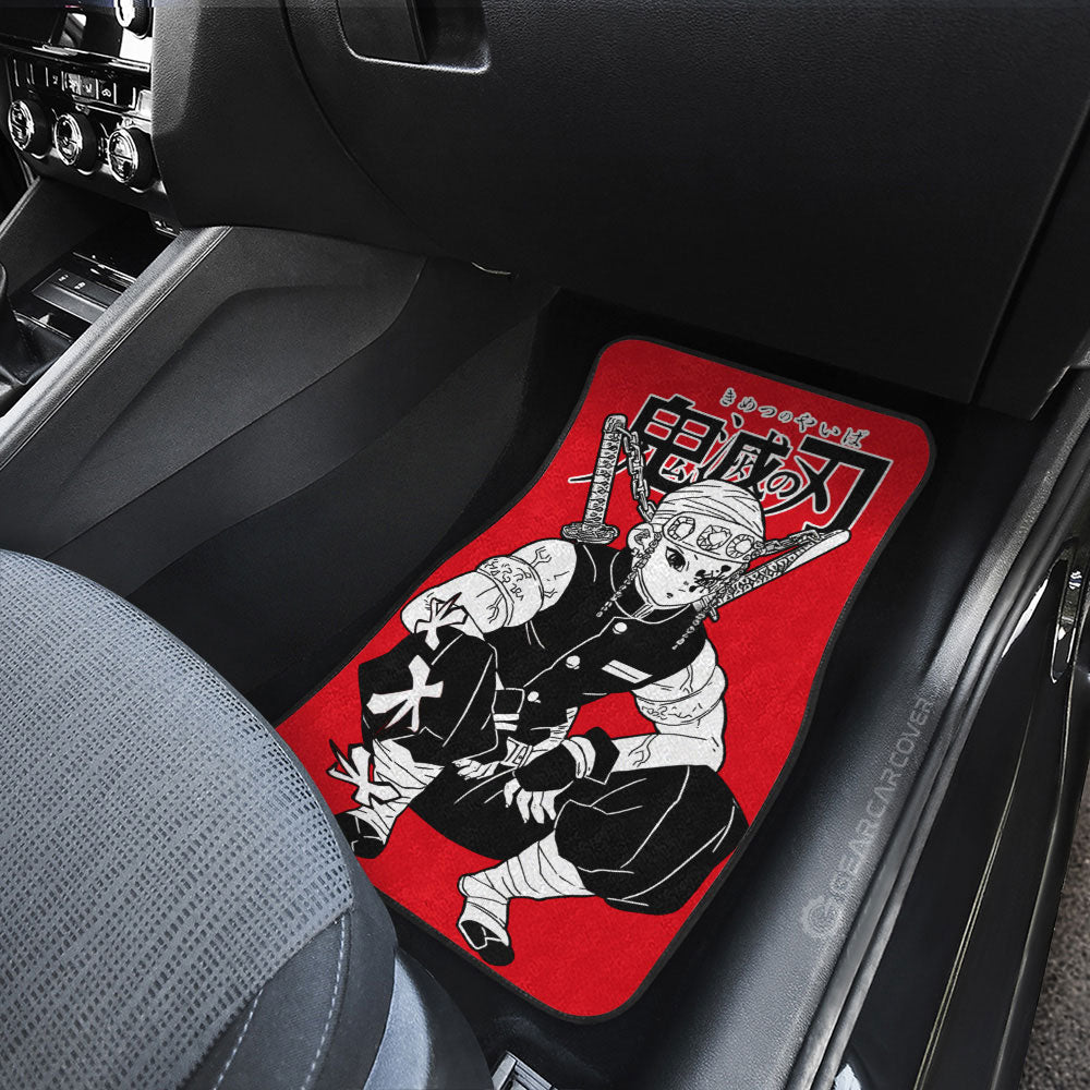 Tengen Uzui Car Floor Mats Custom Demon Slayer Anime Car Accessories Manga Style For Fans
