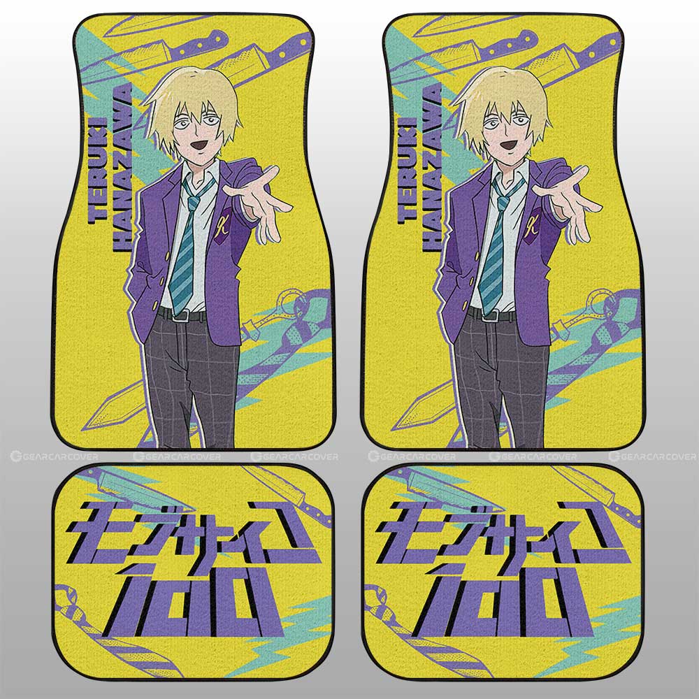 Teruki Hanazawa Car Floor Mats Custom Mob Psycho 100 Anime Car Accessories