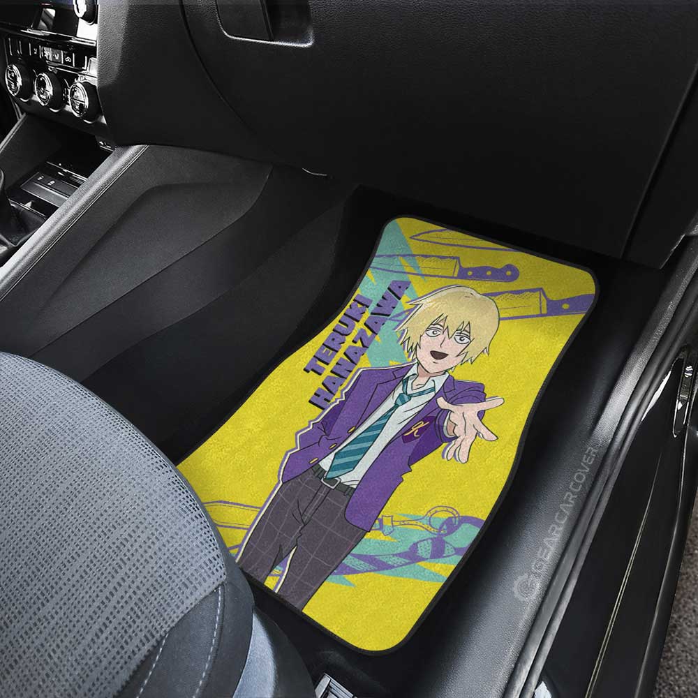 Teruki Hanazawa Car Floor Mats Custom Mob Psycho 100 Anime Car Accessories